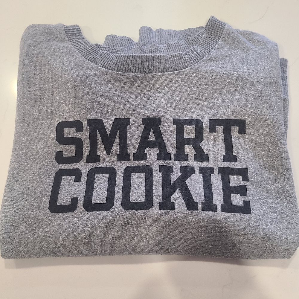 Banana Republic Heather Gray Smart Cookie Sweatshirt
